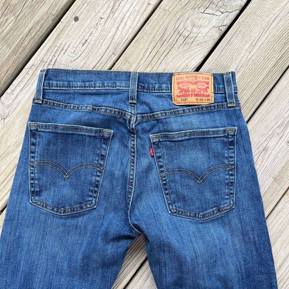 Levi's Men's 513 Jeans Medium Wash Size 30 X 30 - Picture 4 of 7